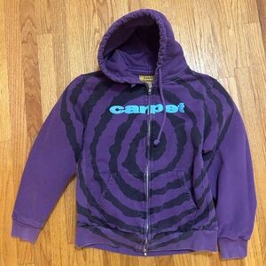carpet company zip up hoodie